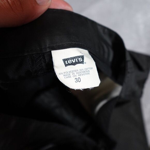 Vintage Levis Lot 53 Softshell Shorts Mens 30x18 Long Fit Skater Rave Style Y2K - Picture 4 of 12